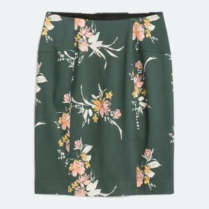 Floral Print Women's Skirt - Green